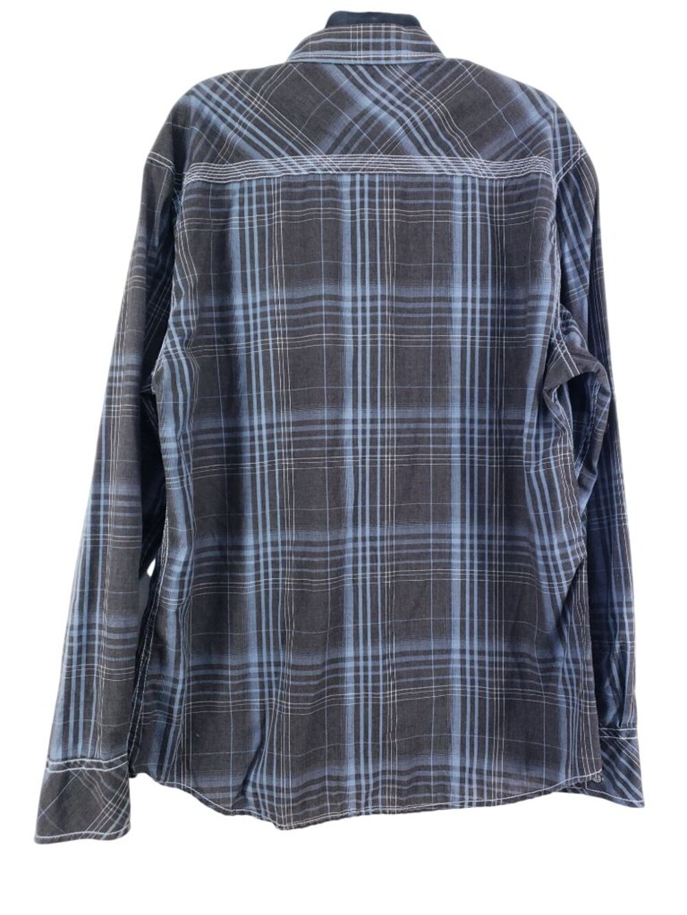 BKE Athletic Fit Plaid Shirt Mens XL Gray Long Sleeve Casual Cotton Blend - Picture 2 of 9